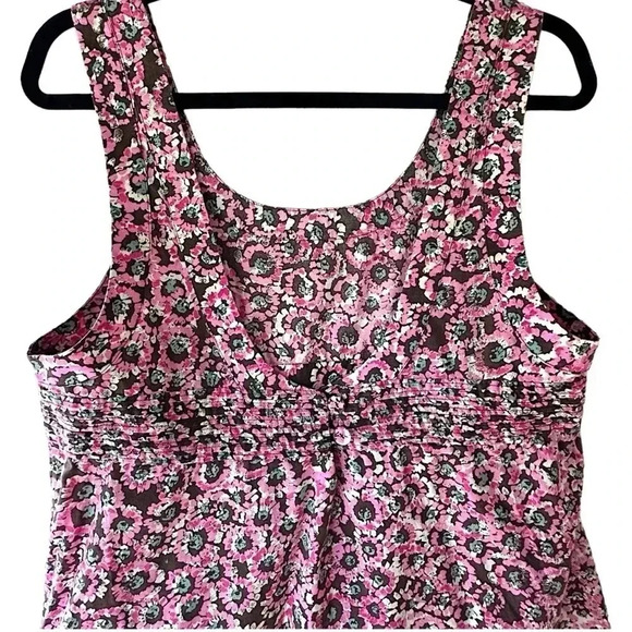 TSESAY | NWOT | SLEEVELESS COTTON PINK FLORAL PLEATED TOP POCKETS | SIZE: 8 - Picture 8 of 14
